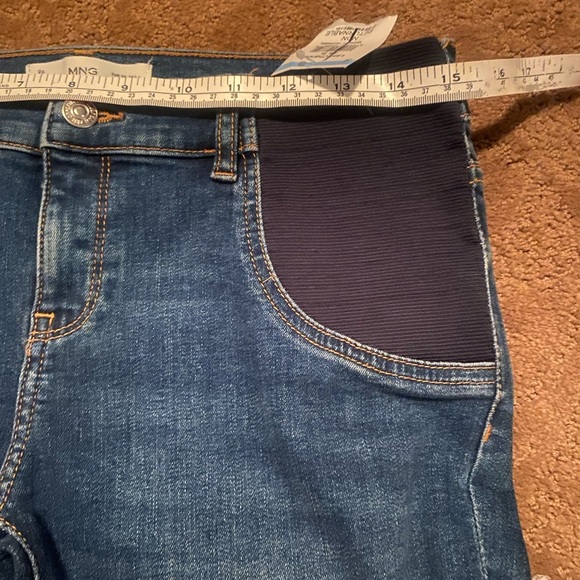Mango Maternity Skinny Blue Jeans Mid Rise New Size 6 - Picture 6 of 11